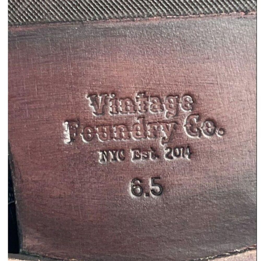 Vintage Foundry Co. Womens Brown Leather Side Zip Riding Boots Size 6.5 - Picture 4 of 12